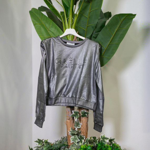 Gaelle Felpa Argento con Spalline