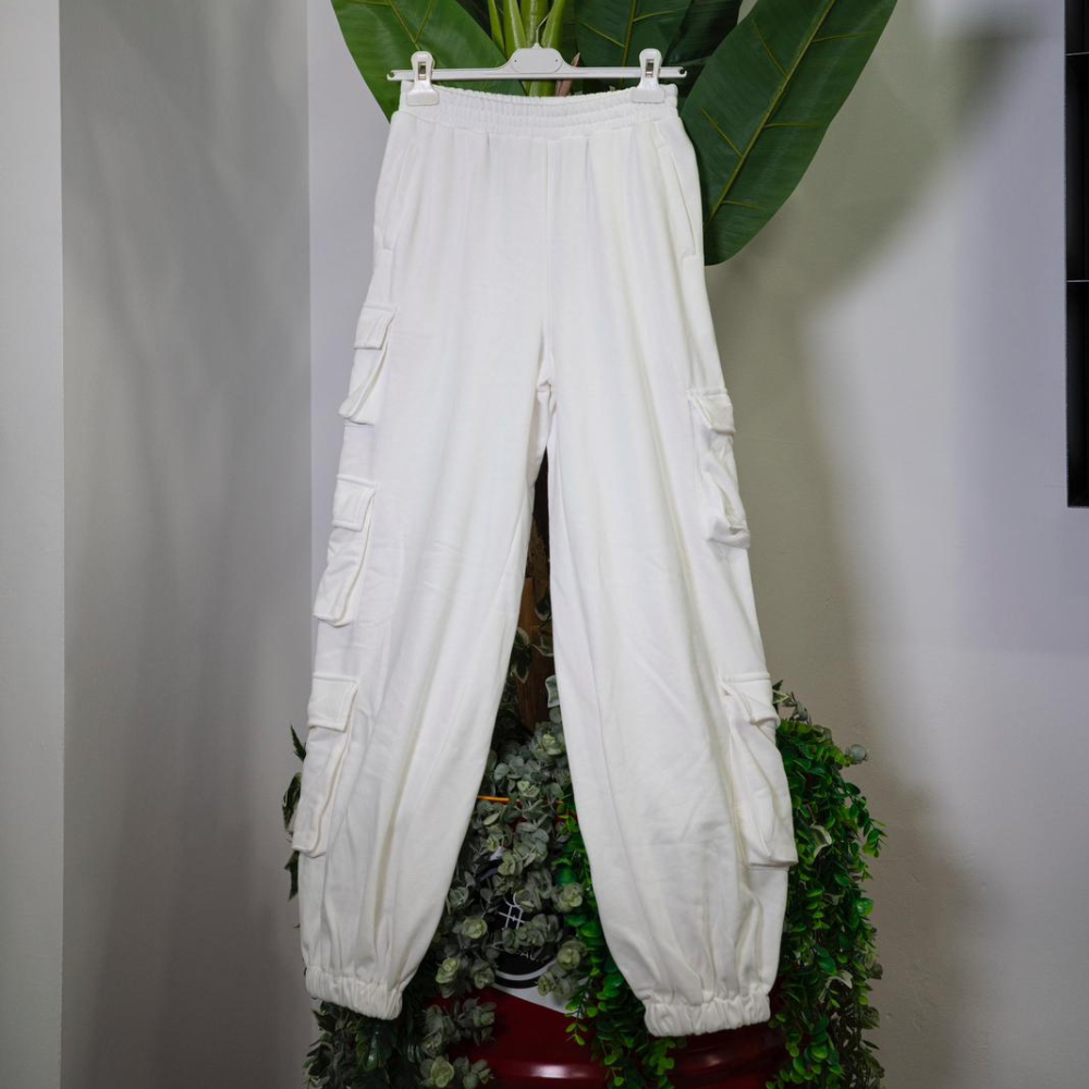 Vic Bee Pantaloni Total White