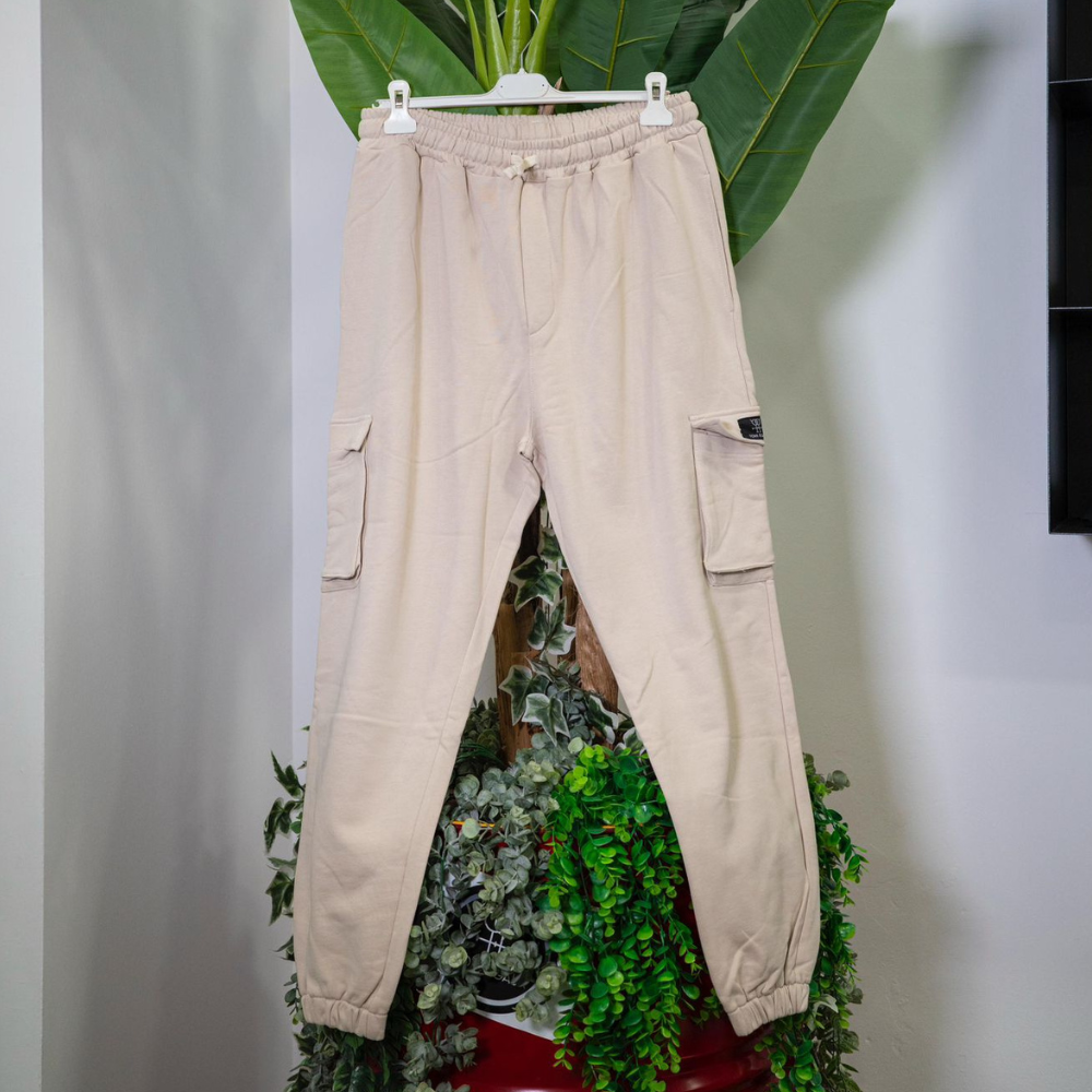Tous Égaux Pantalone Cargo Beige