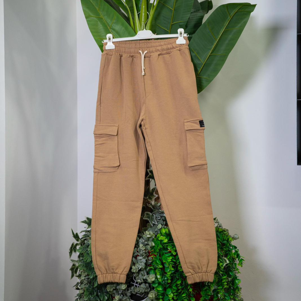 Tous Égaux Pantalone Cargo Color Cammello