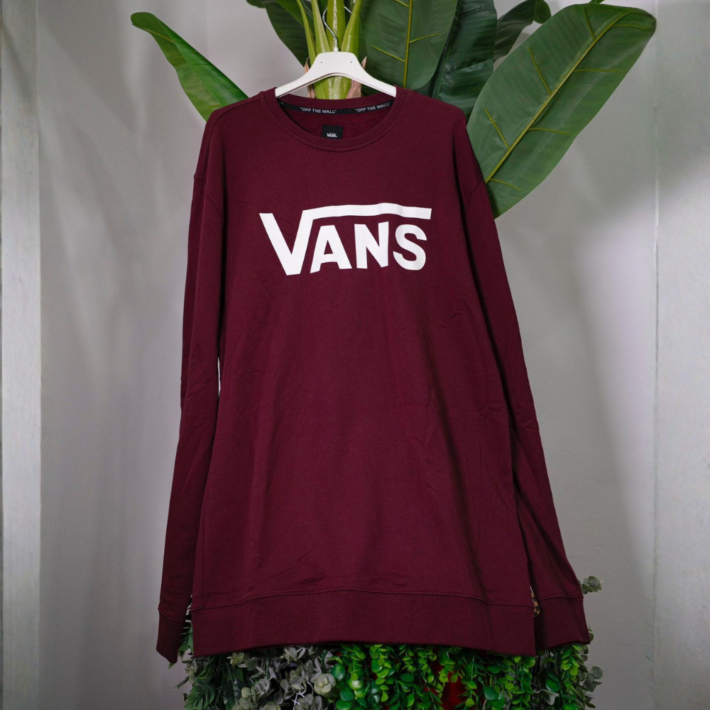 Vans Felpa Bordeaux in Tessuto Fleece