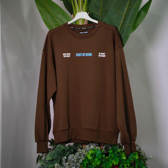 State of Mind Felpa Girocollo "Sky Is The Limit" Marrone