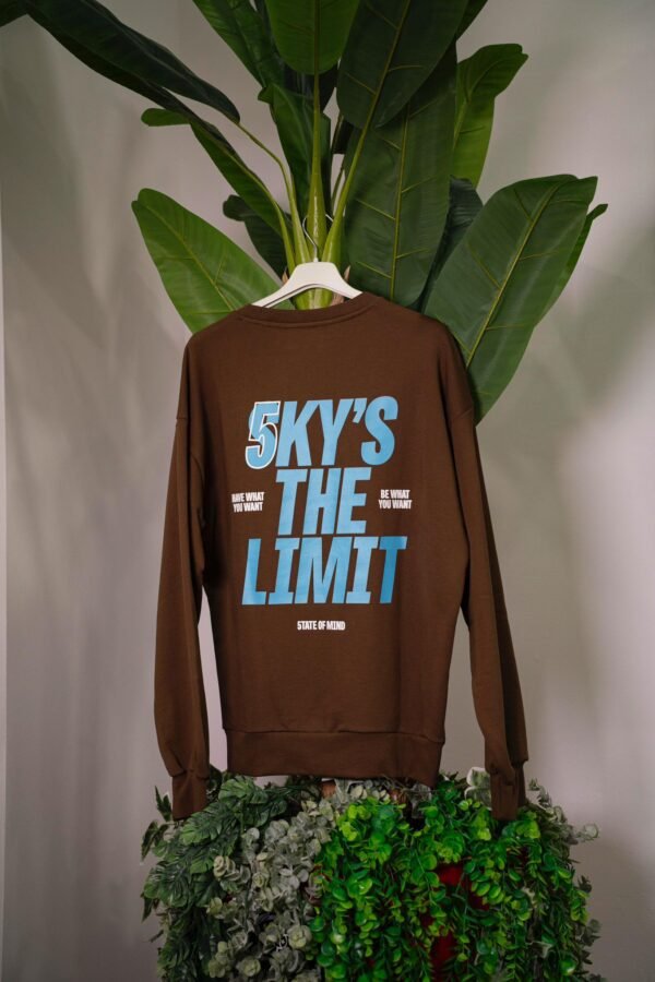 State of Mind Felpa Girocollo "Sky Is The Limit" Marrone - immagine 3