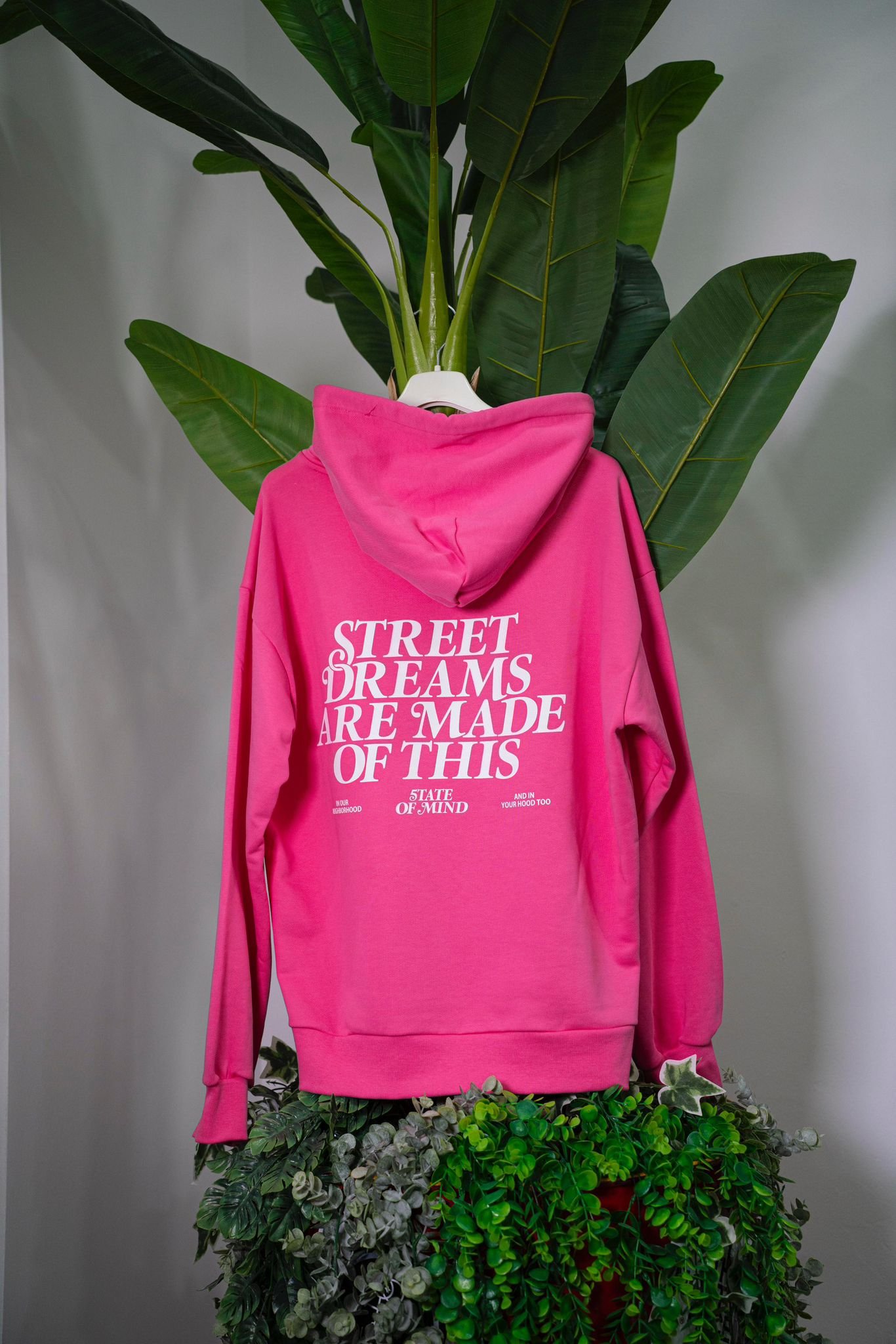 State of Mind Felpa con Cappuccio Fucsia - immagine 3