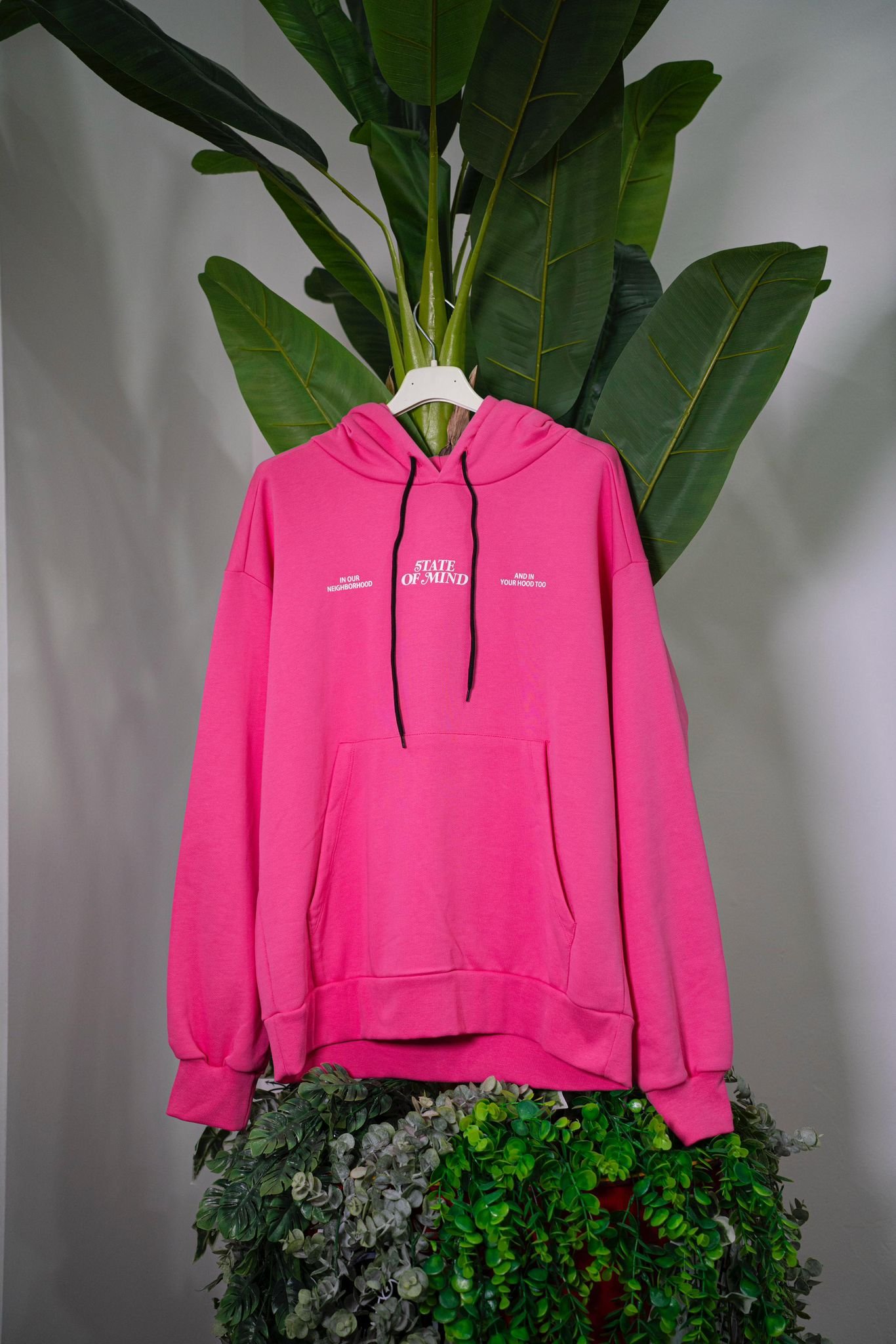 State of Mind Felpa con Cappuccio Fucsia - immagine 2