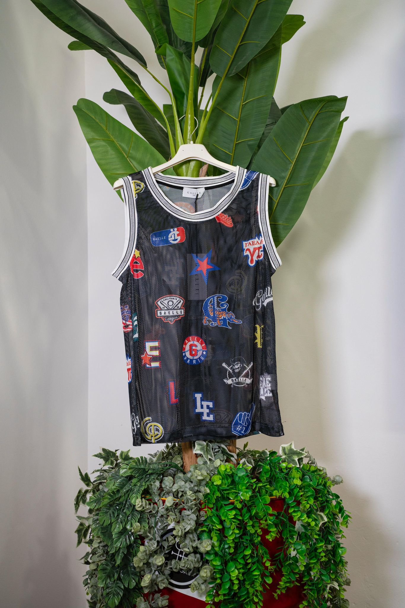 Gaelle Canotta in rete Allover Nera - immagine 2