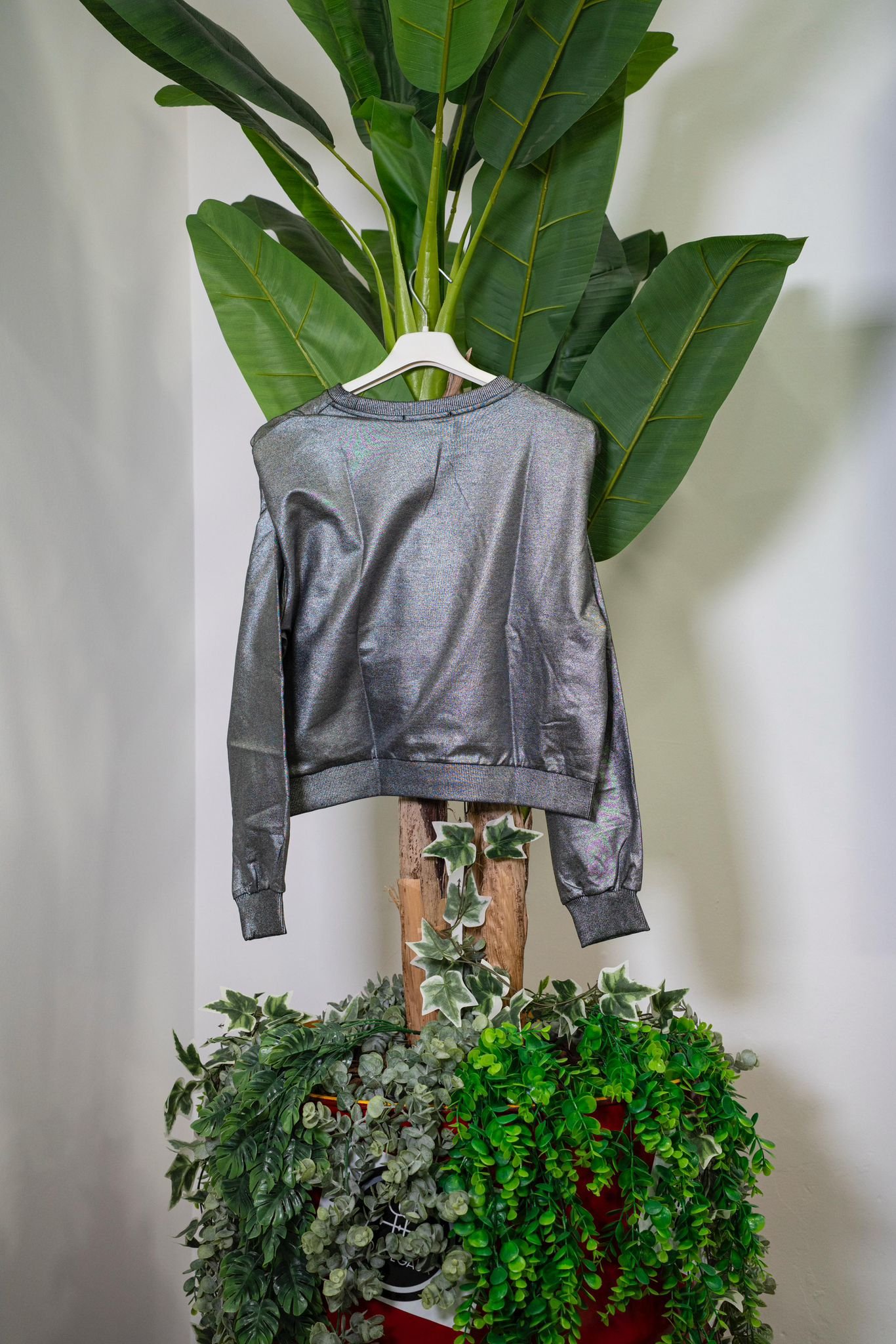 Gaelle Felpa Argento con Spalline - immagine 3