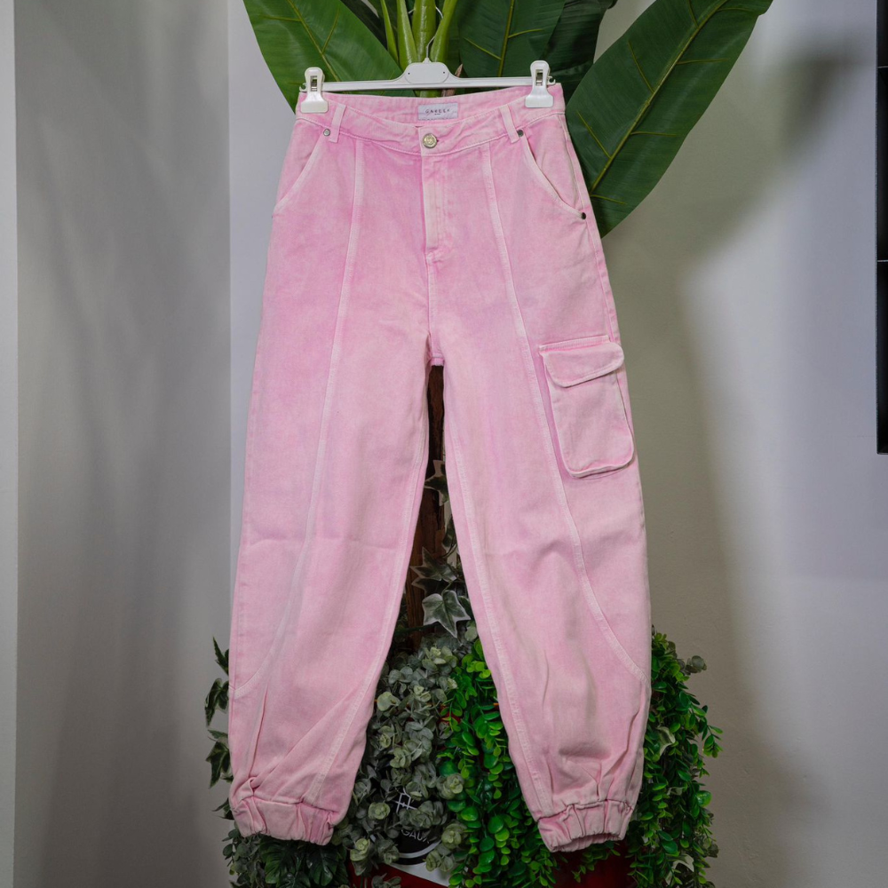 Gaelle Jeans Jogger Oversize Rosa