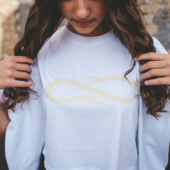 Propaganda T-shirt Crop Shirt Manica Corta Bianca da donna