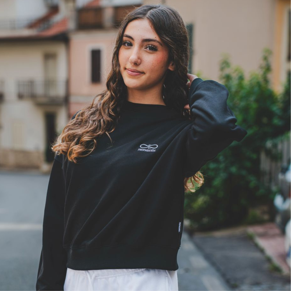 Propaganda Felpa Girocollo Embroidery donna