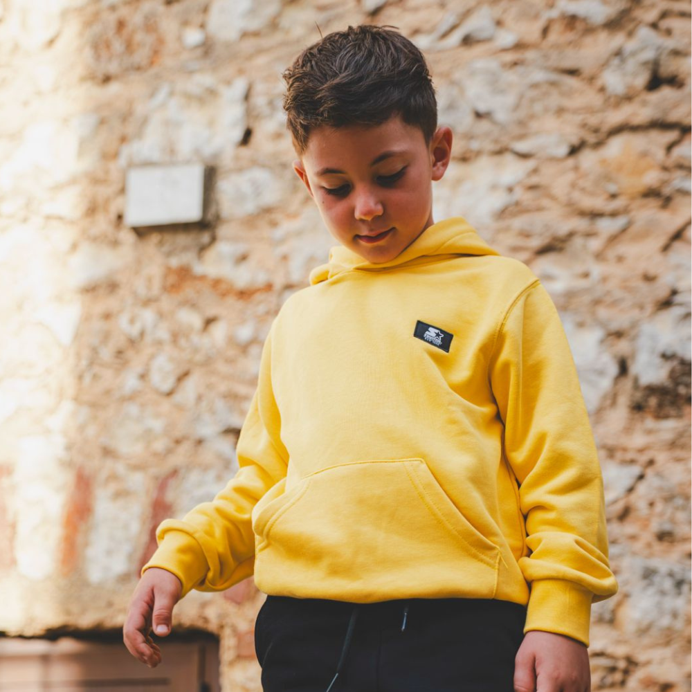 STARTER FELPA CAPPUCCIO BIMBO GIALLA