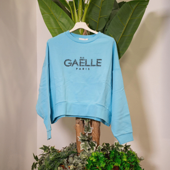 Gaelle Felpa Paricollo Celeste