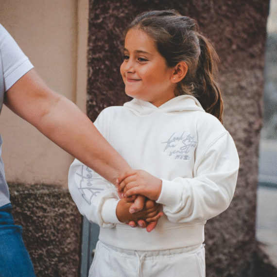 Starter Felpa con Cappuccio Bimba Panna