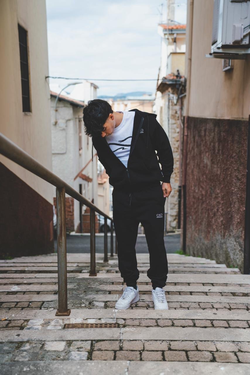 PROPAGANDA LOGO EMBROIDERY ZIP HOODIE BLACK - immagine 4