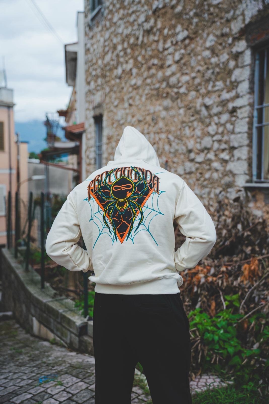 PROPAGANDA TRIANGLE WEB HOODIE BEIGE - immagine 5