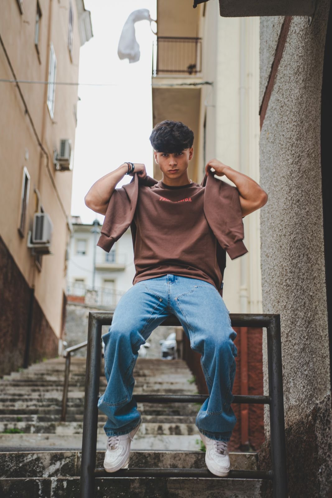 PROPAGANDA PUKE HOODIE BROWN - immagine 2