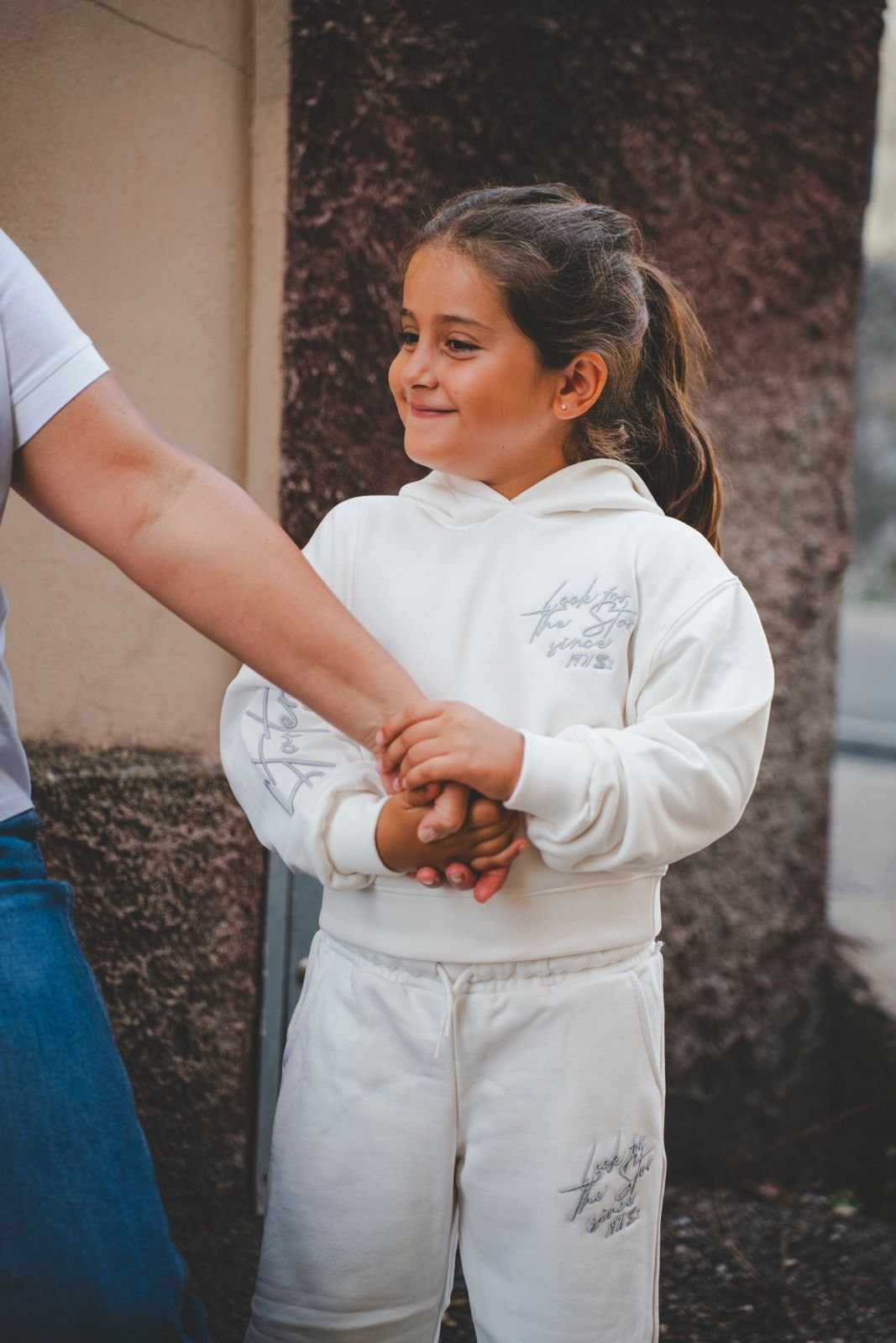 Starter Felpa con Cappuccio Bimba Panna - immagine 2