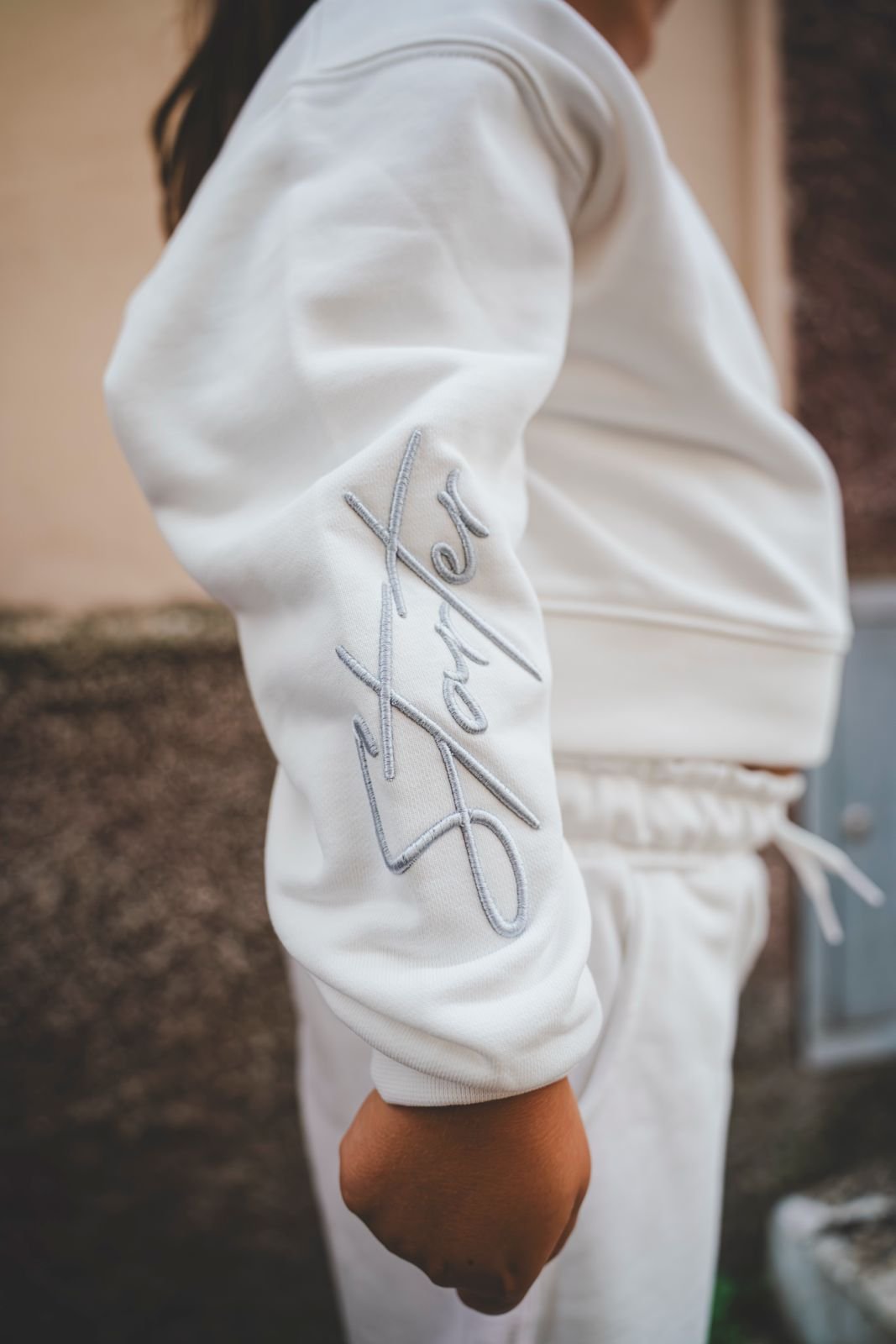 Starter Felpa con Cappuccio Bimba Panna - immagine 4