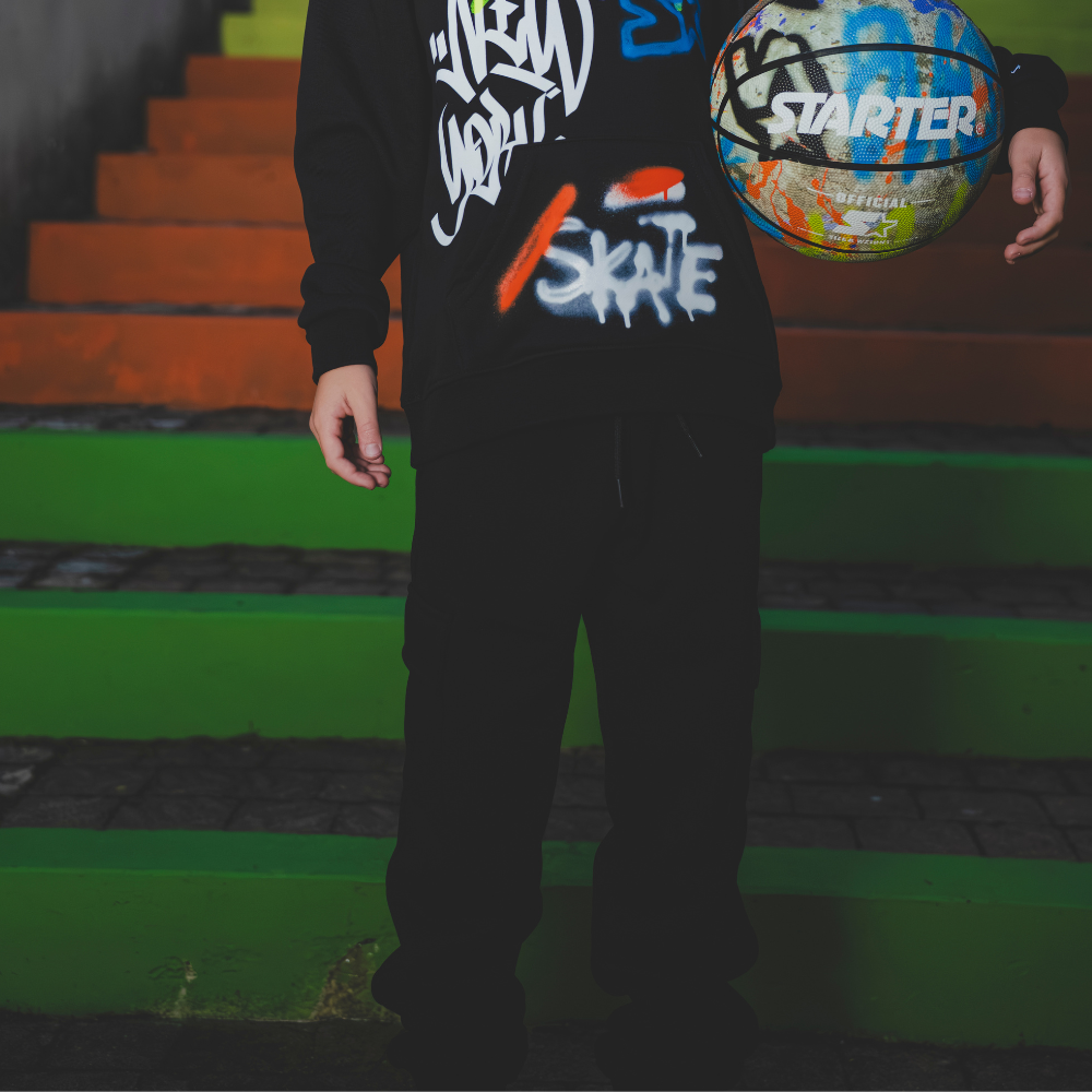 Pantalone Cargo Bimbo Nero