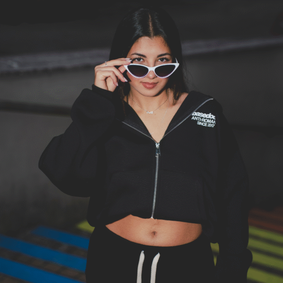 Full Zip "Killed Romance" Black/White