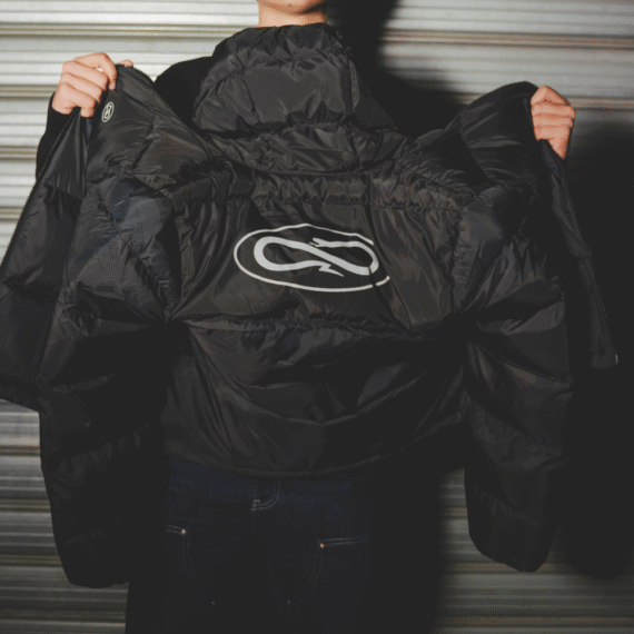 Logo Atom Puffer Jacket Grey