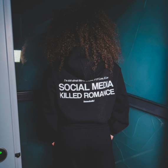 HOODIE "KILLED ROMANCE" BLACK/WHITE
