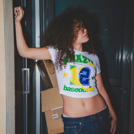 BABY TEE "DIVA" BRAZIL WHITE