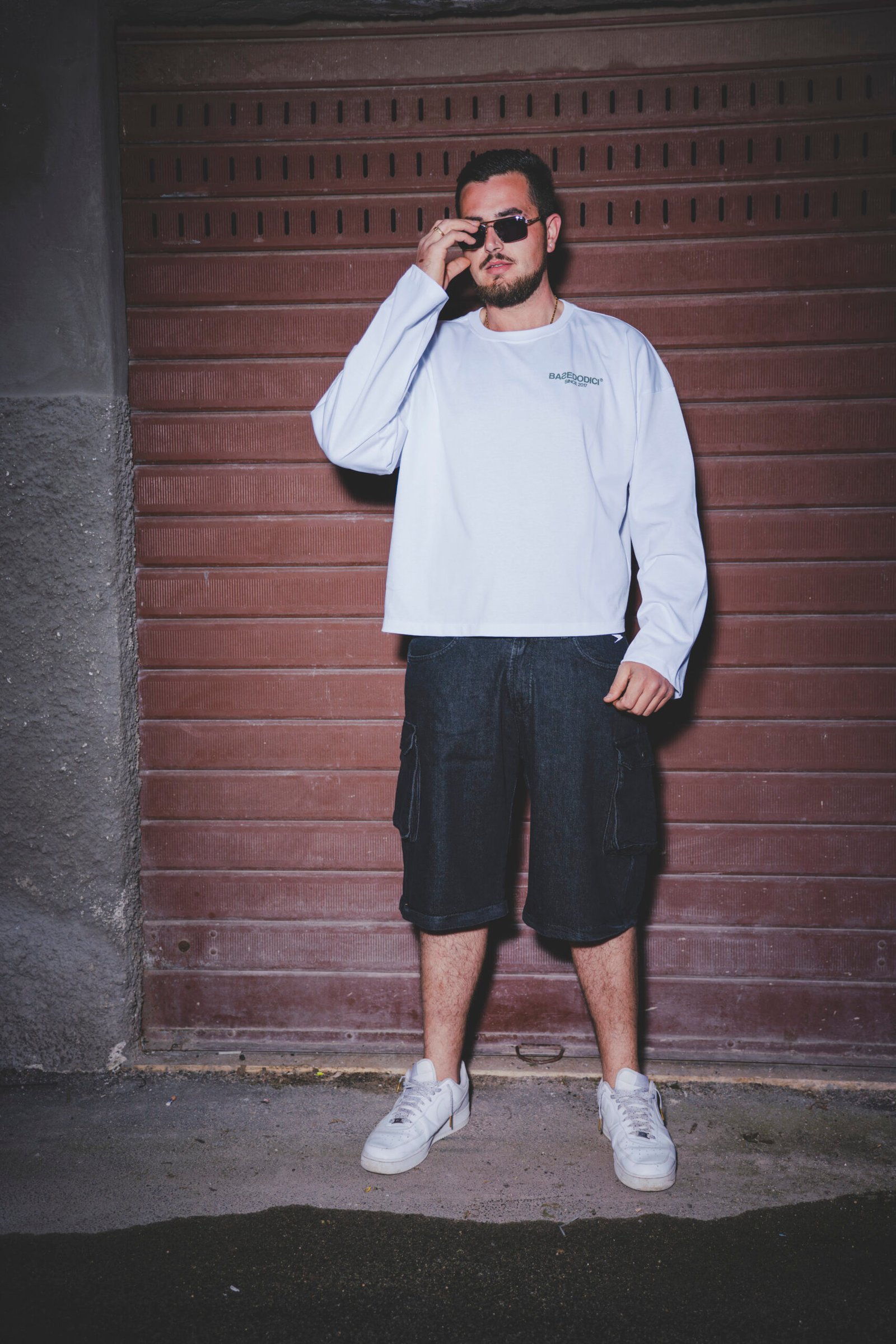 Double Denim Cargo Pants "De La Rue À La Rue" Black Basedodici - immagine 4