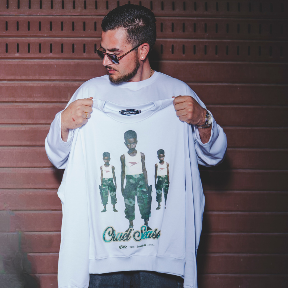 Crewneck Cruel Kids White Basedodici