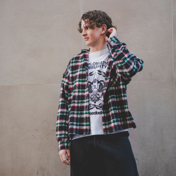 FLANELLA SHIRT "RUDEBOY LDN" SHOULDER LOGO