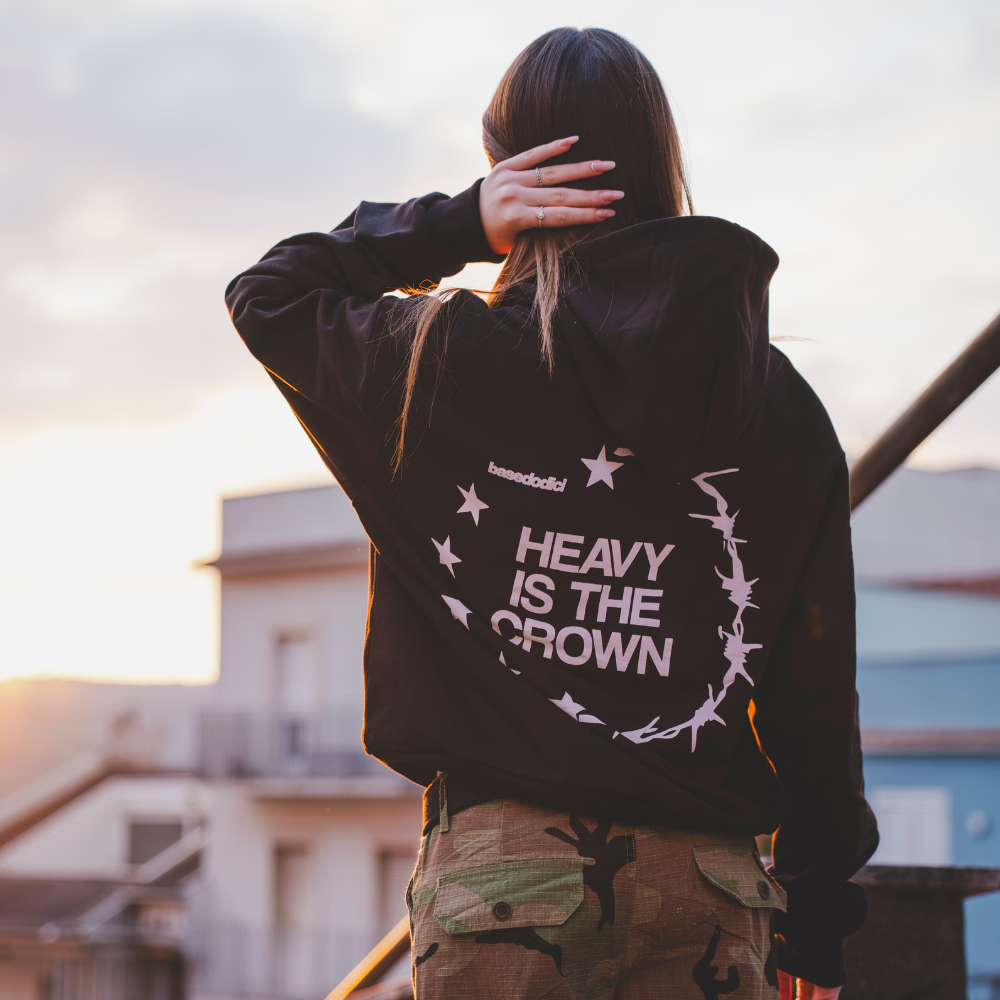 HOODIE "RUDEBOY LDN" CROWN BLACK