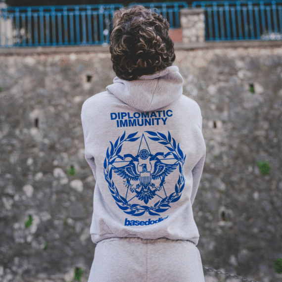 HOODIE "WORLD TOUR" DIPLOMATIC IMMUNITY ASHGREY