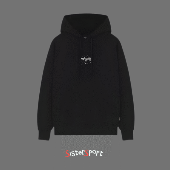 PROPAGANDA RIBS GLASS BLACK HOODIE