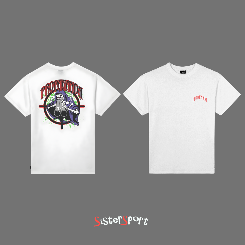 PROPAGANDA T-SHIRT TRIANGLE SHOOTER WHITE - immagine 3