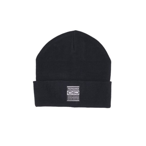 PROPAGANDA LABEL BEANIE BLACK