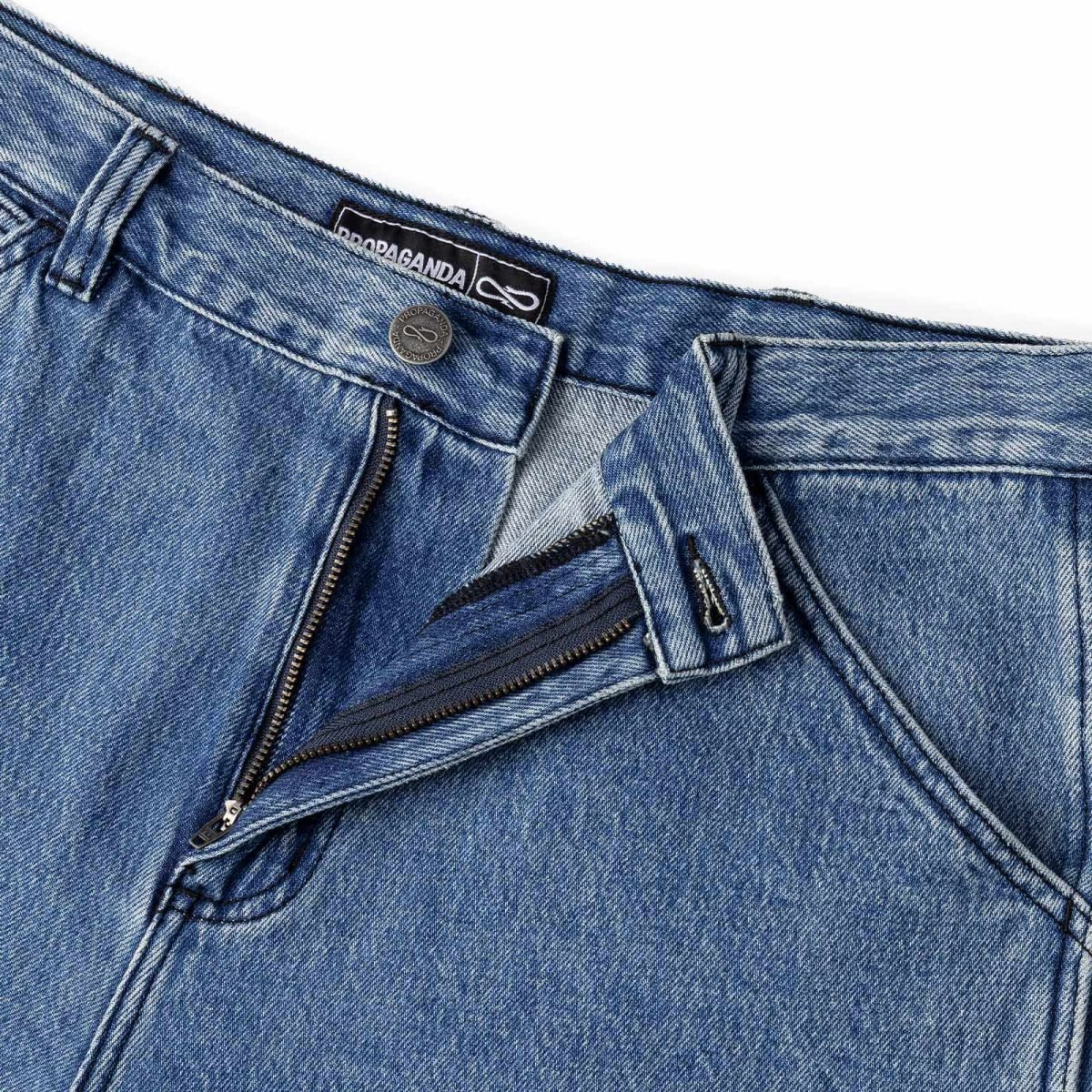 PROPAGANDA JEEZ CARPENTER DENIM PANT BLUE - immagine 2