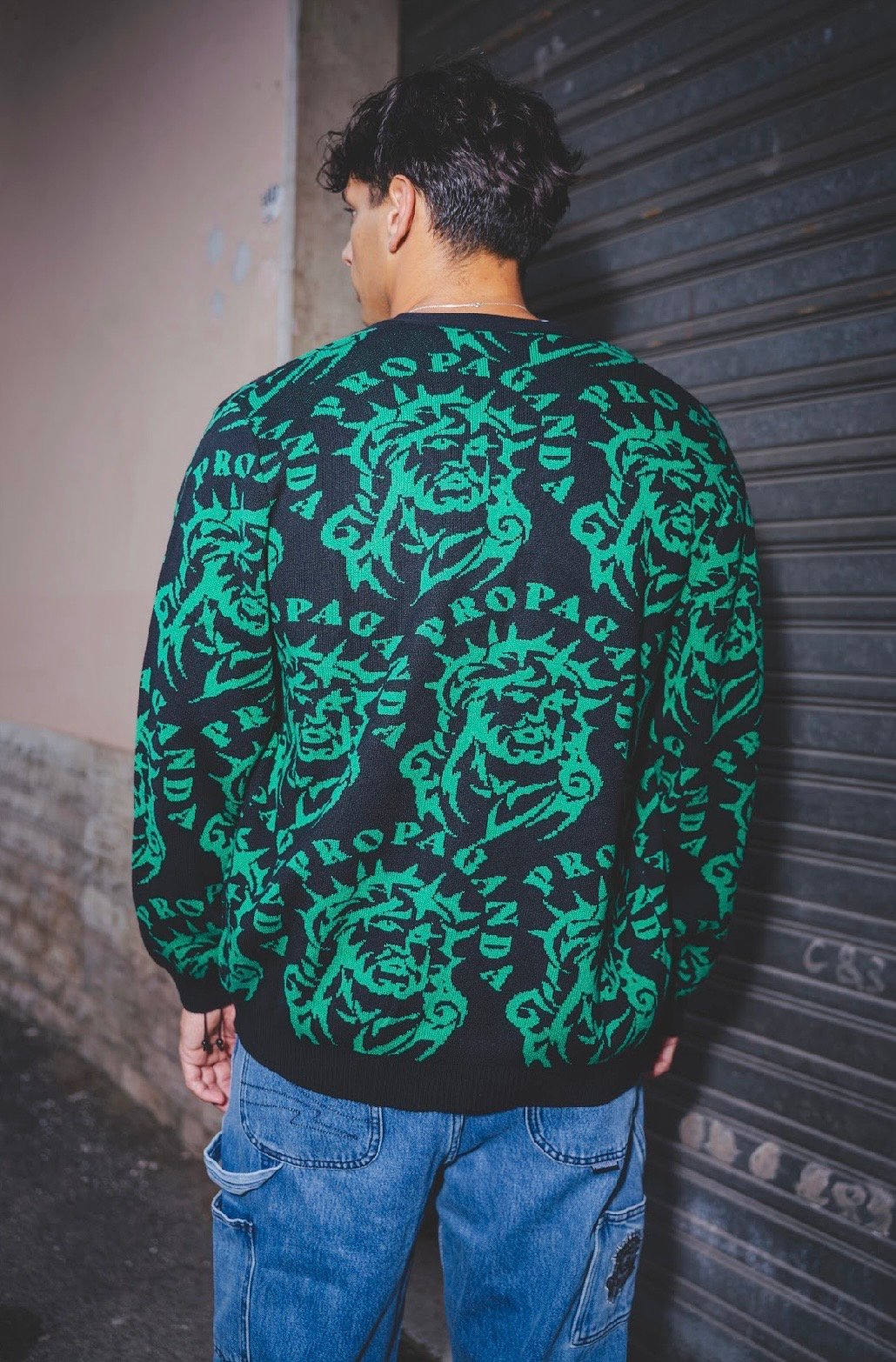 PROPAGANDA SACRED CARDIGAN GREEN - immagine 2