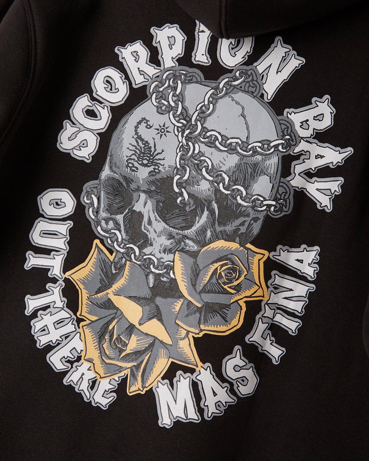 SCORPION BAY FELPA "CHAINED SKULL & ROSES'' - immagine 3