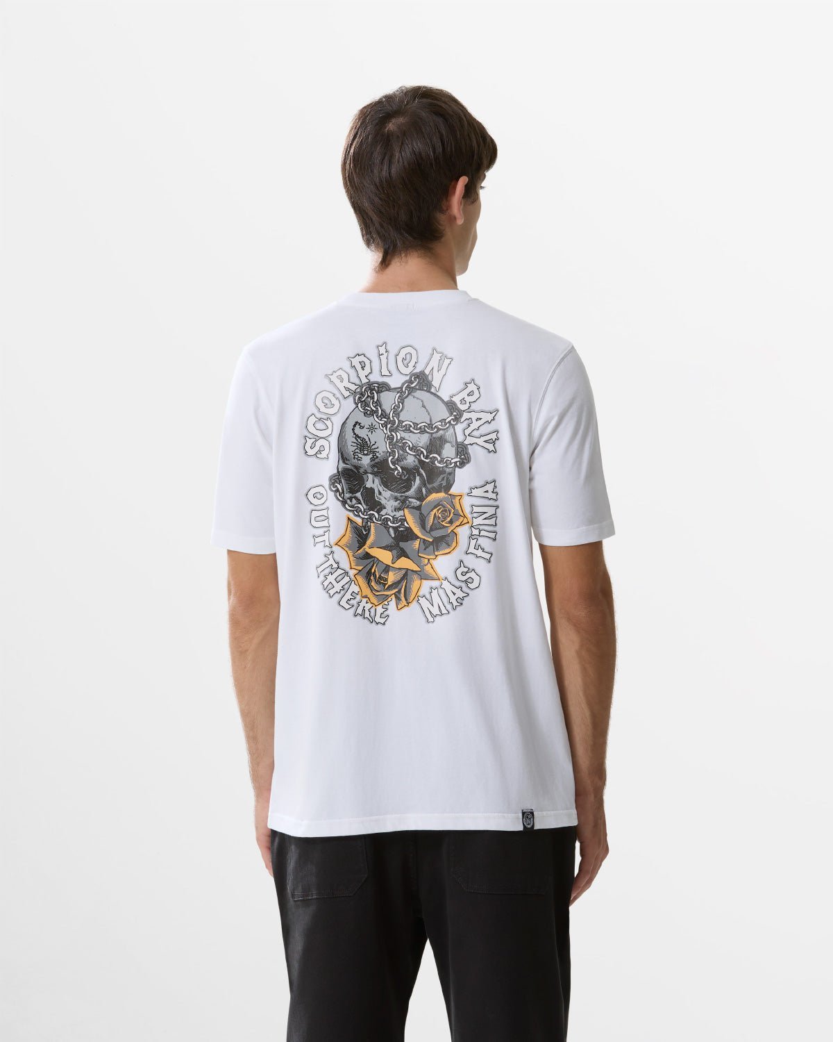 SCORPION BAY T-SHIRT STAMPATA ''CHAINED SKULL & ROSES'' - immagine 2