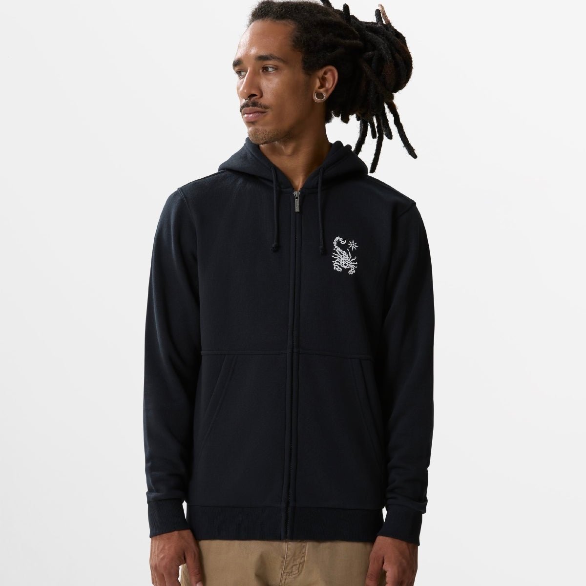 SCORPION BAY FELPA CON CAPPUCCIO E ZIP ''NEON SCORPION''