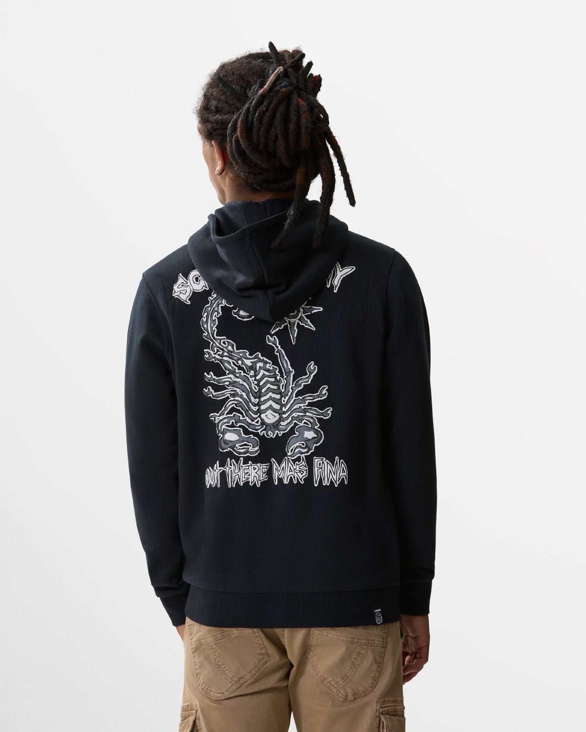 SCORPION BAY FELPA CON CAPPUCCIO E ZIP ''NEON SCORPION'' - immagine 2