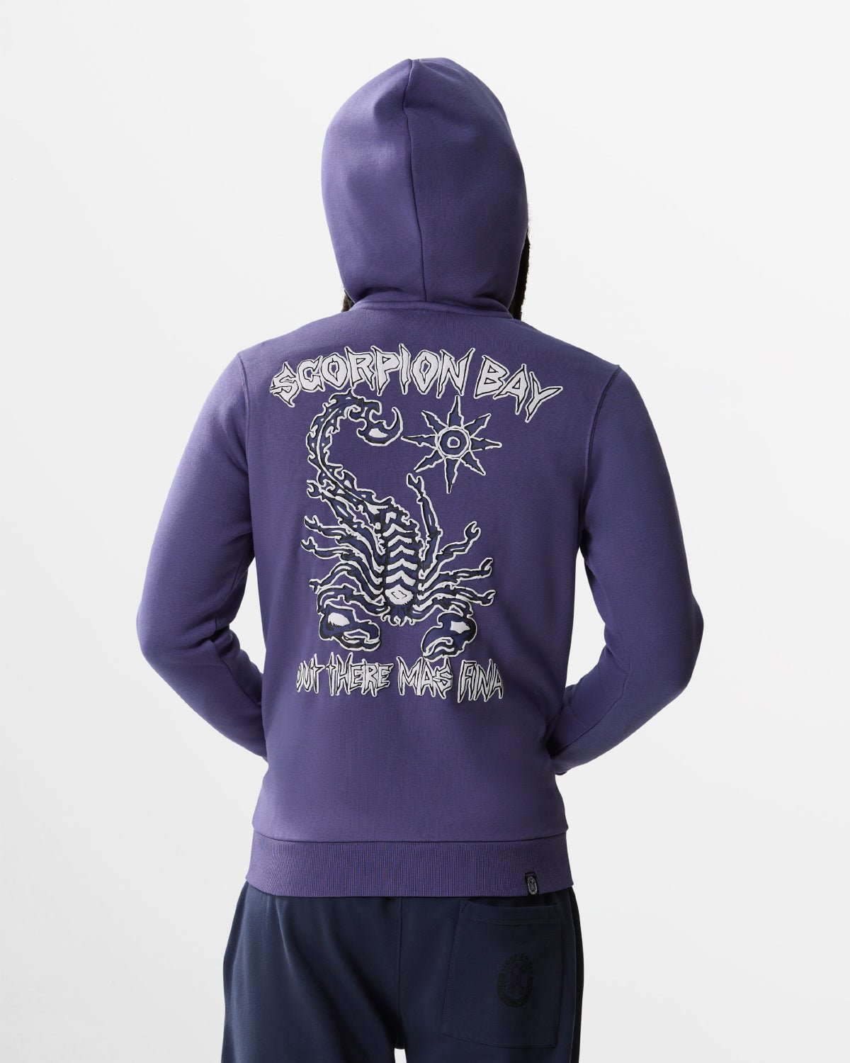 SCORPION BAY FELPA CON CAPPUCCIO E ZIP ''NEON SCORPION'' - immagine 2