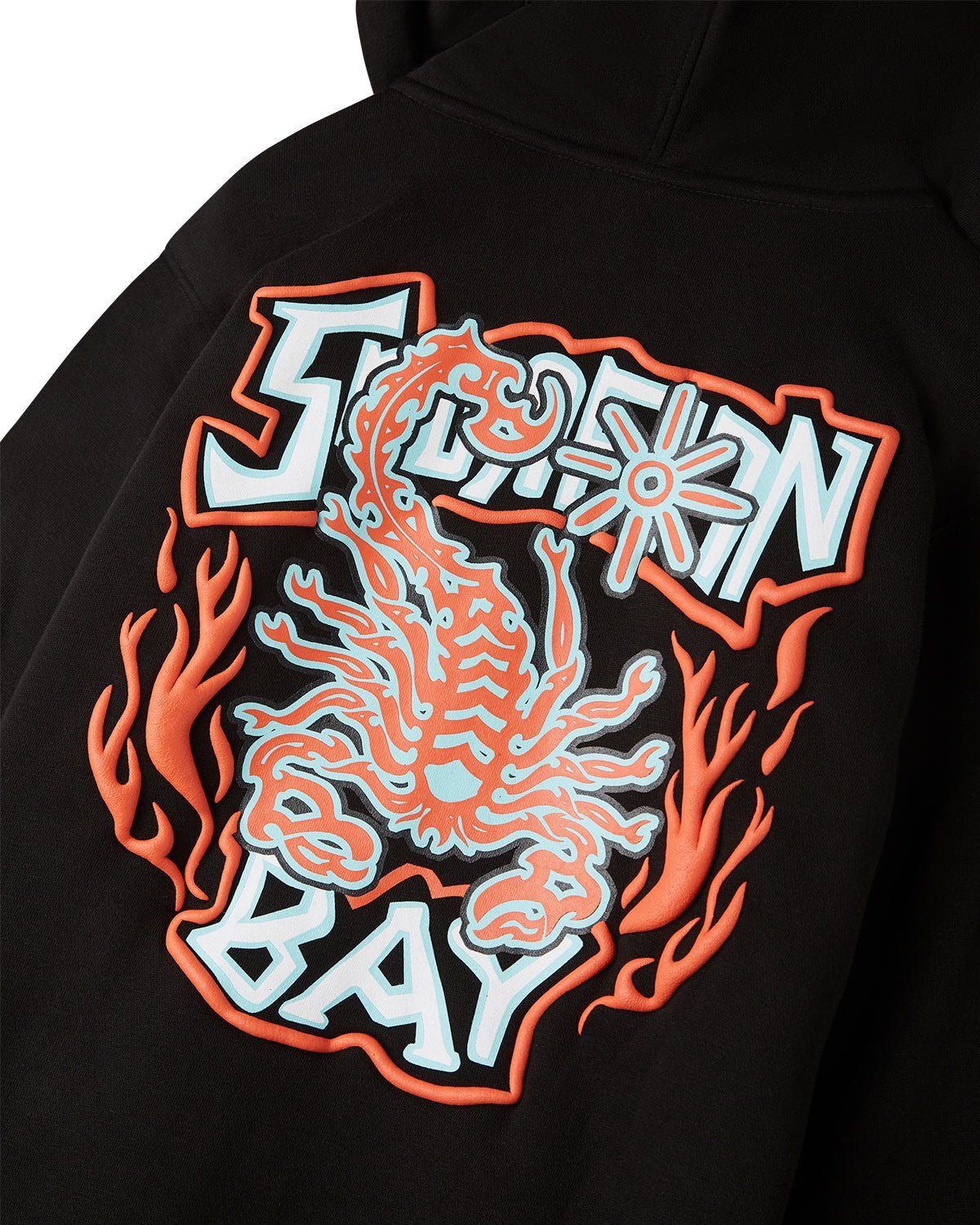 SCORPION BAY FELPA CON CAPPUCCIO E ZIP ''ICE AND FLAMES'' BAMBINO - immagine 3