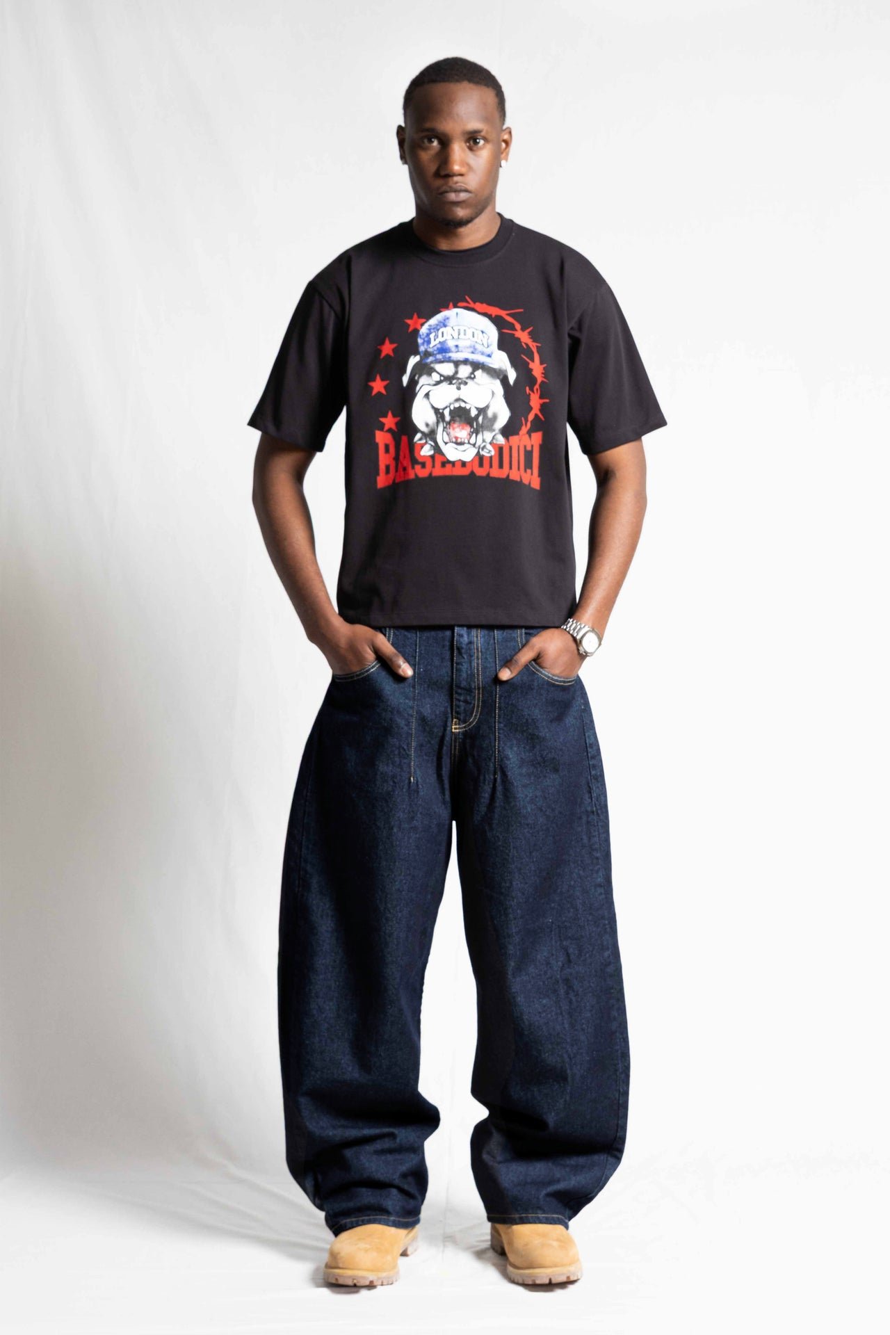 T-SHIRT "RUDEBOY LND" BULL BLACK - immagine 3