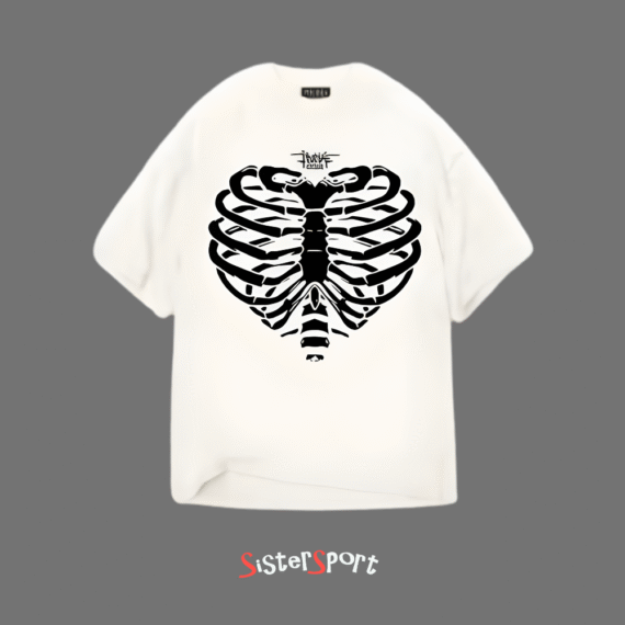 PHOBIA WHITE T-SHIRT WITH CRACK PRINT