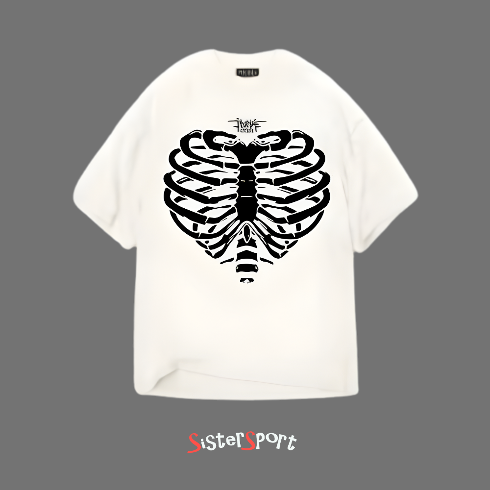 PHOBIA WHITE T-SHIRT WITH CRACK PRINT