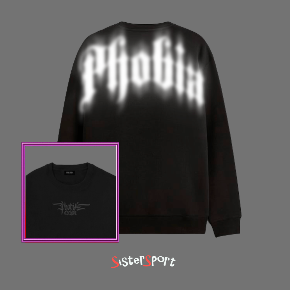 PHOBIA CREWNECK BLACK WITH P