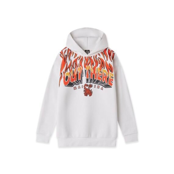 SCORPION BAY FELPA CON CAPPUCCIO ''FLAMES OUT THERE'' BAMBINO