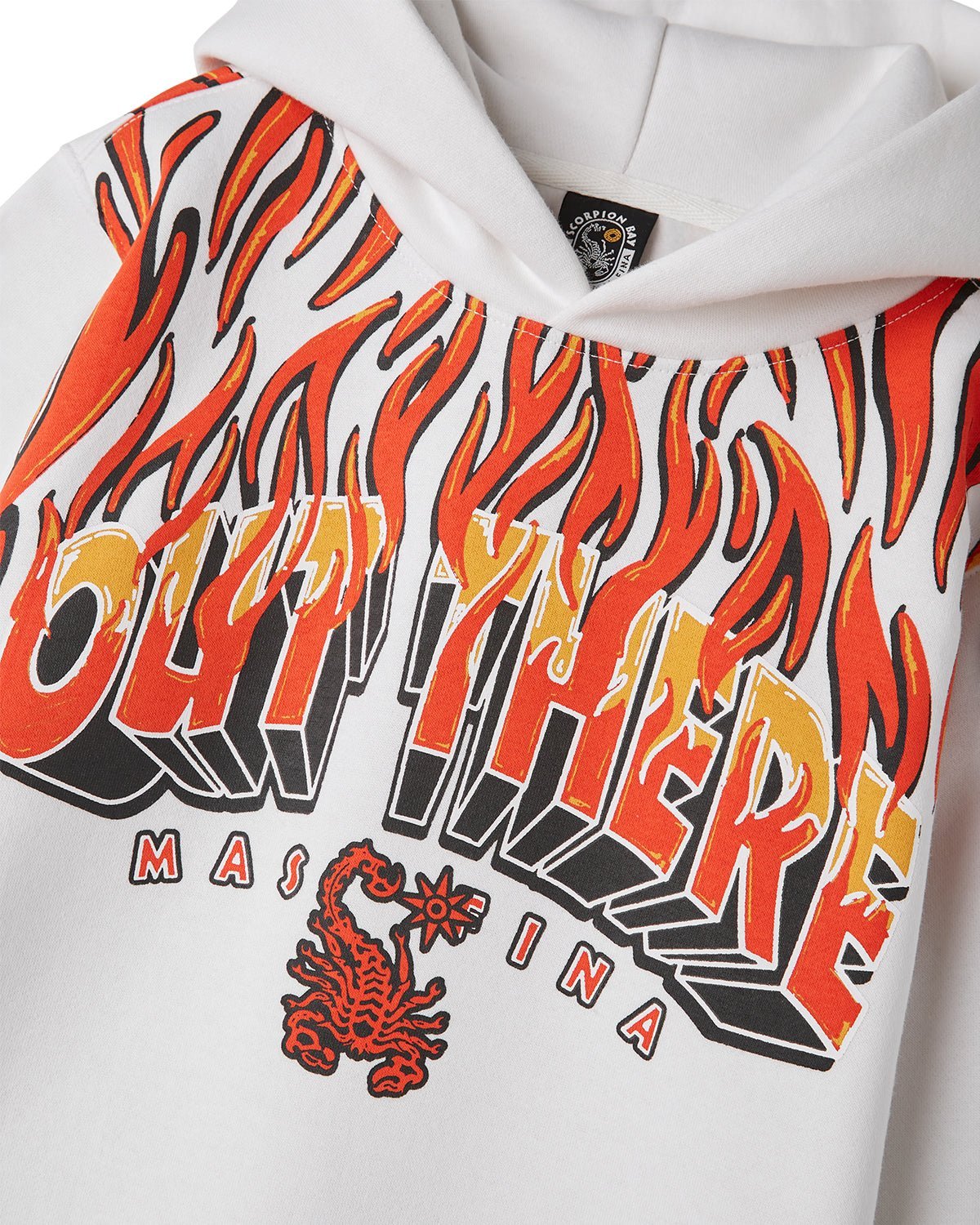 SCORPION BAY FELPA CON CAPPUCCIO ''FLAMES OUT THERE'' BAMBINO - immagine 3