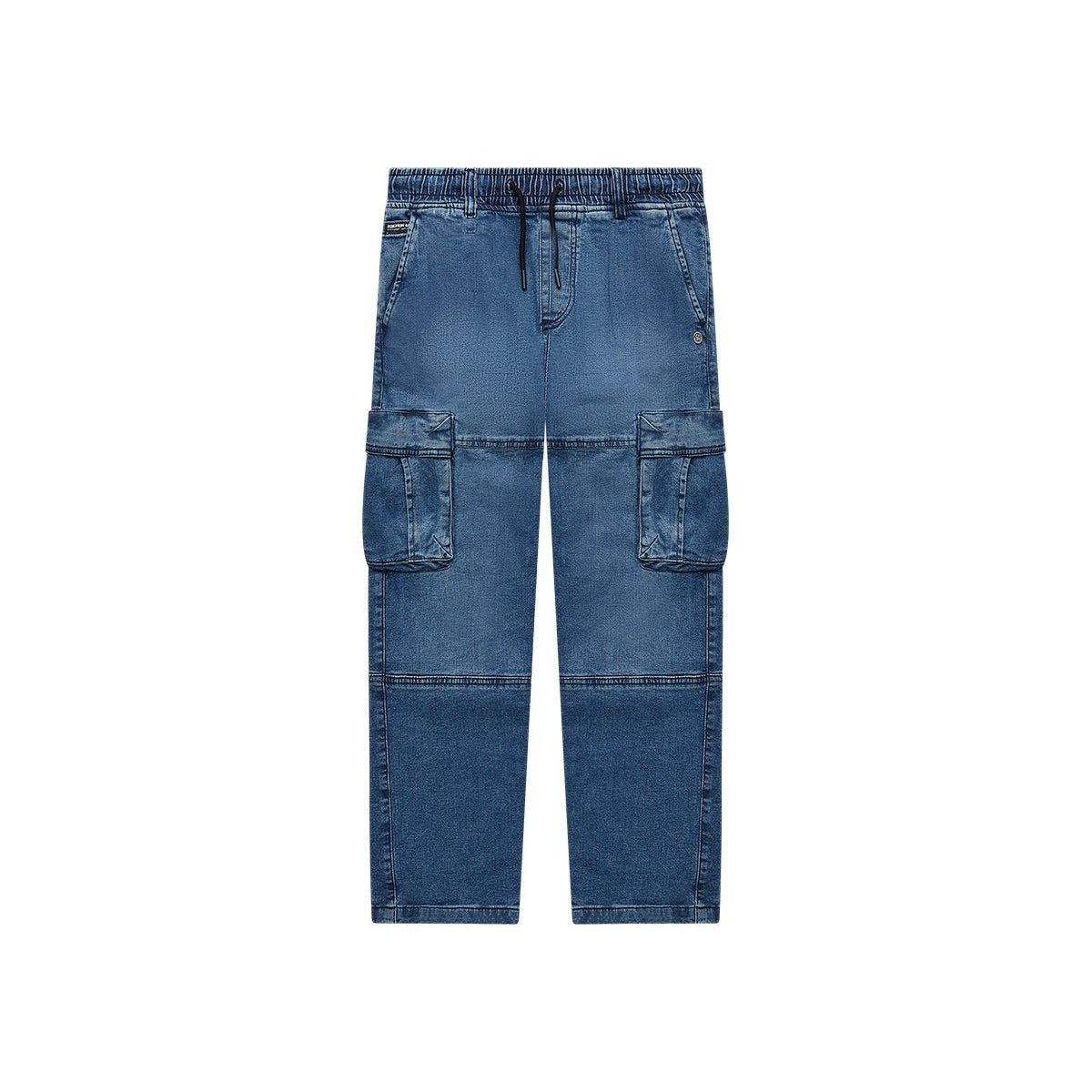 SCORPION BAY PANTALONI JOGGER CARGO IN DENIM BAMBINO
